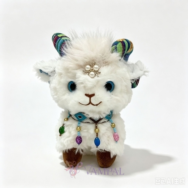 Xinjiang lamb Cute White Lamb Plush Toy Stuffed Pendant For Kids
