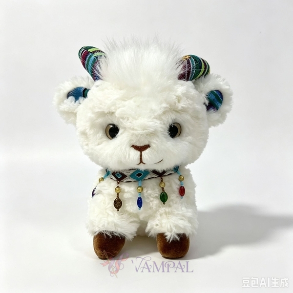 Xinjiang lamb Cute White Lamb Plush Toy Stuffed Pendant For Kids