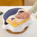 Double-sided egg yellow plush toy Cute Printed Double-Sided Egg-Shaped Plush Throw Pillow