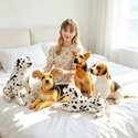 Simulation Dog Plush Toy Ornament Doll Figure Gift