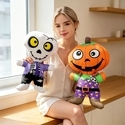 Funny Halloween Plush Doll Pumpkin Skull Horror Decoration