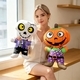 Lustige Halloween Plüschpuppe Kürbis-Schädel Horror-Dekoration