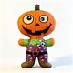 Lustige Halloween Plüschpuppe Kürbis-Schädel Horror-Dekoration