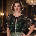 Pailletten-Schal Kurzer Bolero Abendcape für Damen