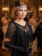 Pailletten-Schal Kurzer Bolero Abendcape für Damen