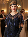 Pailletten-Schal Kurzer Bolero Abendcape für Damen