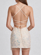 Sleeveless Sequin Bodycon Mini Dress With Beaded Detail