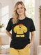 Sequin Rhinestone Cotton T-Shirt For Women