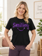 Sequin Rhinestone Cotton T-Shirt For Women