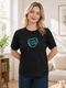 Sequin Rhinestone Cotton T-Shirt For Women