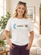Sequin Rhinestone Cotton T-Shirt For Women