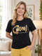 Sequin Rhinestone Cotton T-Shirt For Women