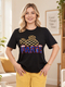Sequin Rhinestone Cotton T-Shirt For Women