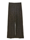 Black gold Sequin Gold Thread Striped Wide-Leg Pants For Women