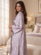 3D-Blumen-Pailletten-Besticktes-Maxi-Robenkleid