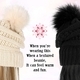 Long Curly Wavy Knit Wig Hat With Side-Swept Bangs