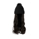 Long Curly Wavy Knit Wig Hat With Side-Swept Bangs