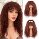 Natural Wool Curl Bangs Synthetic Full Wig High-Temperature Fiber Curly Wig