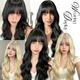 Fluffy Big Wavy Long Curly Wig Natural Multi-Color Full-Head Cap