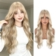 Gold Gold Long Curly Wig Women Lightweight Soft Everyday Styleable Big Wavy Curls