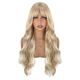 Gold Gold Long Curly Wig Women Lightweight Soft Everyday Styleable Big Wavy Curls