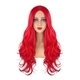 Red Long Curly Big Wavy Bright Red Synthetic Wig