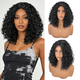 Short Curly Synthetic Wig With Middle Part