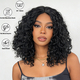Short Curly Synthetic Wig With Middle Part