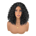 Short Curly Synthetic Wig With Middle Part