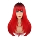 Long Straight Slightly Curly Natural Highlighted Wig Cap