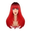 Long Straight Slightly Curly Natural Highlighted Wig Cap