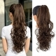 Long Curly Water Wave Drawstring Ponytail Wig