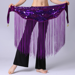 Deep Purple Sequin Hip Scarf