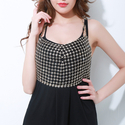 Rhinestone Bandeau Bikini Top Body Chain