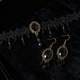 Lace choker + earrings [set] Vintage Black Lace Choker Necklace And Earring Set