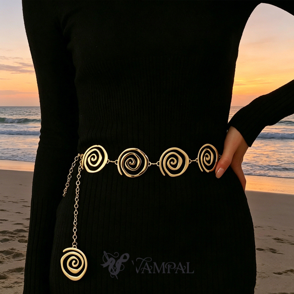 Bohemian Spiral Disc Waist Chain For Women