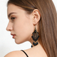 Retro Tassel Cutout Lace Gemstone Stud Earrings For Women