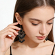 Retro Tassel Cutout Lace Gemstone Stud Earrings For Women