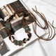 Bohemian Handmade Woven Rope Waist Chain With Butterfly Sapphire Belt