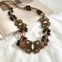 Bohemian Handgefertigte Geflochtene Seil-Taillenkette Mit Schmetterlings-Saphir-Gürtel