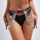 PU Leather Corset Waist Chain With Tassel Multi-Layer Body Chain