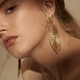 Jiasi Meereswellen-Ohrringe Meereswellen-Statement-Ohrringe Leichter Luxus Extravagantes Design
