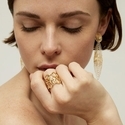 Jiasi Meereswellen-Ohrringe Meereswellen-Statement-Ohrringe Leichter Luxus Extravagantes Design