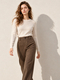 Double-Faced Wool High-Waist Straight-Leg Trousers