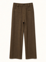 Double-Faced Wool High-Waist Straight-Leg Trousers