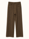 Double-Faced Wool High-Waist Straight-Leg Trousers