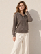 Cashmere Wool Knit Hooded Cardigan Women