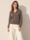 Cashmere Wool Knit Hooded Cardigan Women