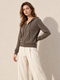 Cashmere Wool Knit Hooded Cardigan Women