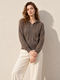 Cashmere Wool Knit Hooded Cardigan Women